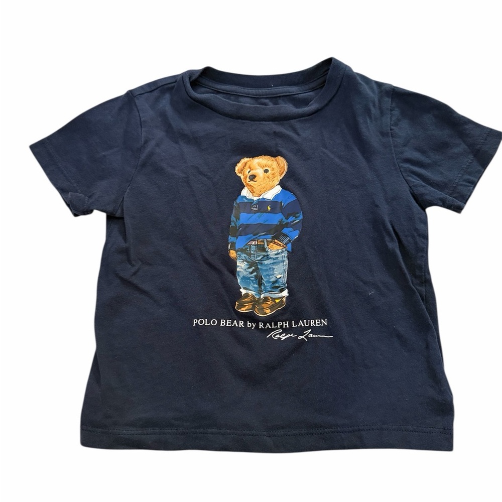 Ralph Lauren Navy Crewneck Tee with Script Logo